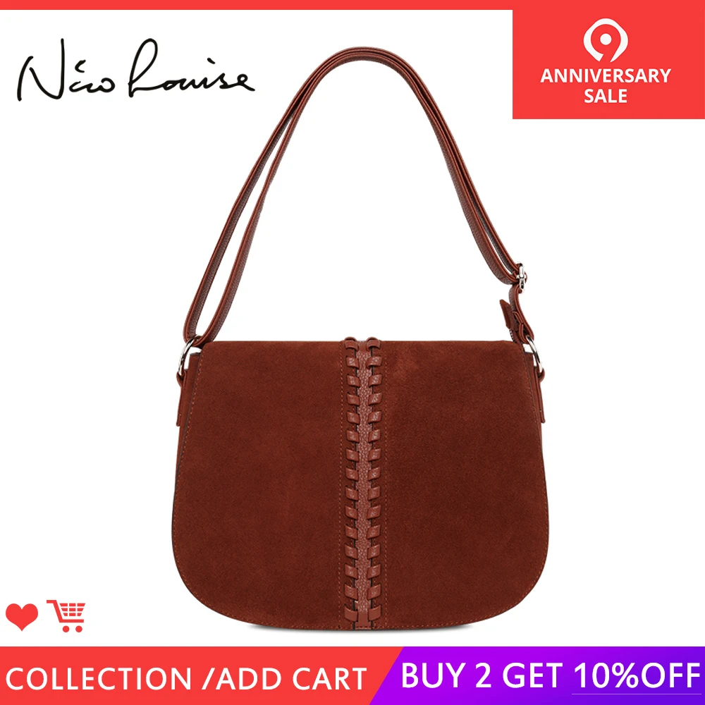 

Newest Fashion Women Bag Weave Suede Leather Shoulder Bags Large Saddle Bag Woman Designer Crossbody Bolsa Feminina Ladies
