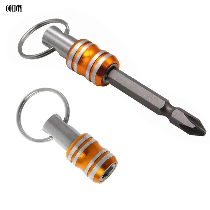 

1/4 Inch Hex Shank Screwdriver Bits Holder Extension Bar Drill Screw Adapter Quick Release Easy Change Keychain