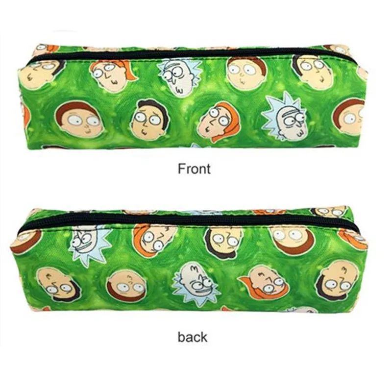 

20pcs Wholesales 4 Styles Pen Box Rick And Morty Pens Bag Cartoon Pencilcase Canvas Pencil Case Birthday Gifts Stationery 24*6cm