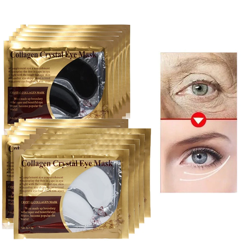 5Pairs Hydrogel Patch for Eye Mask Sheet Collagen Mask Gold Eye Mask Eye Patches Anti-puffiness Dark Circles Remover Eyes Care