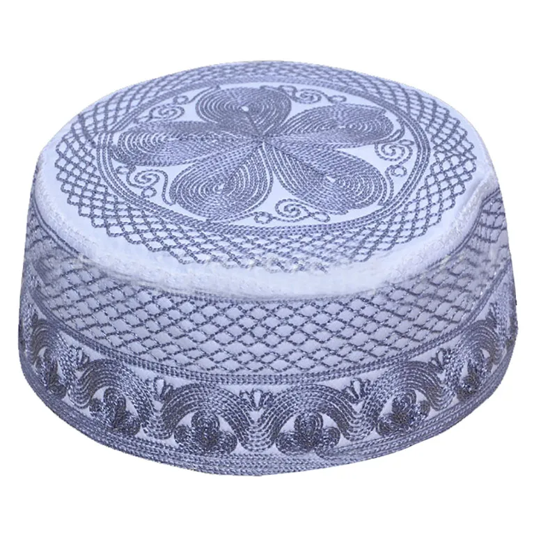 

Focal20 Mens Embroidery Muslim Hat Arab Clothing for Men Prayer Hat Muslim Turban Man Hijab Bonnet Saudi Arabian Hats India Caps