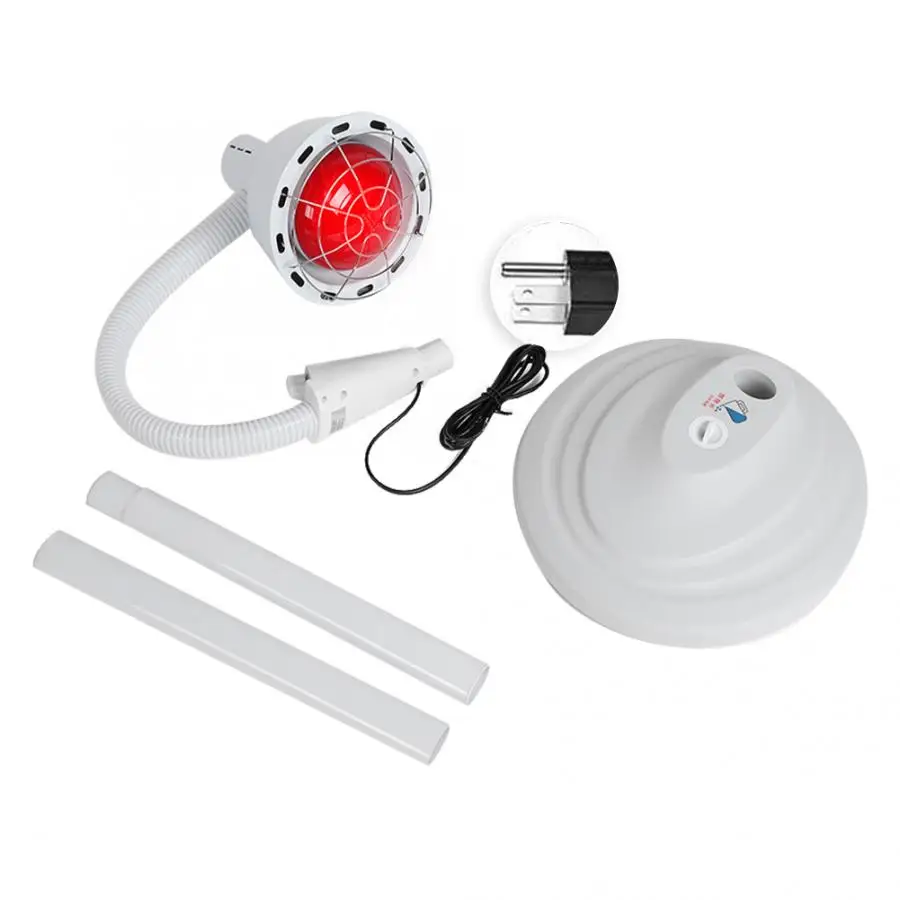 Микро игольчатый регулируемый инфракрасный светильник с подогревом, терапия, напольная подставка, Косметическая лампа для лечения кожи, вакуумная лампа - Цвет: US Plug