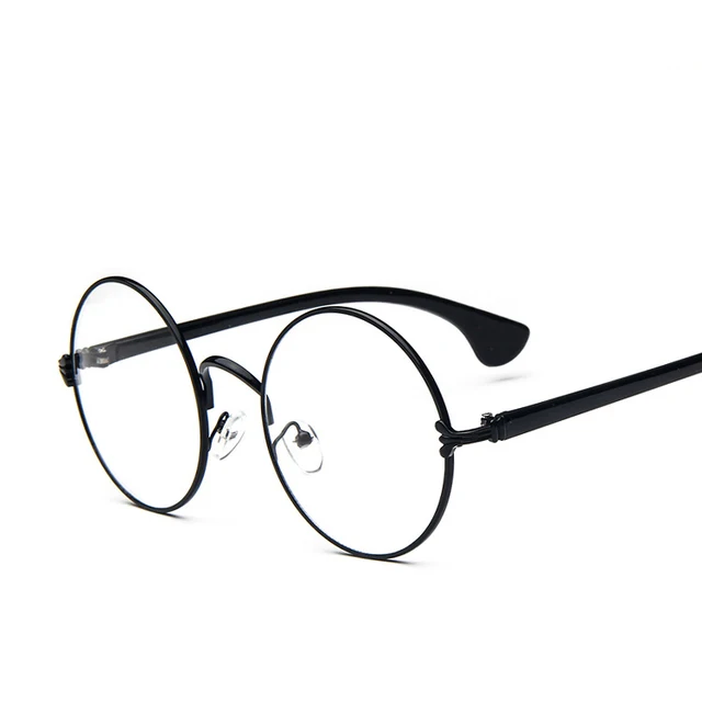 2018 Nuevo Retro Matal Mujeres Hombres Grandes Gafas Redondas Gafas de Marco ptico Marcos De Anteojos
