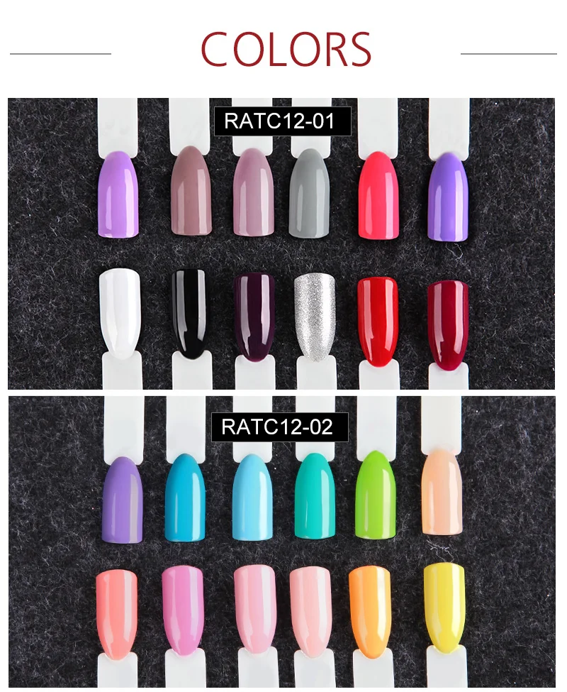 ROSALIND 12PCS/Lot Gel Set Long Lasting Pure Colors Acrylic Polish Flavorless Soak Off Primer Nail Lacquer For Nail Art Beauty