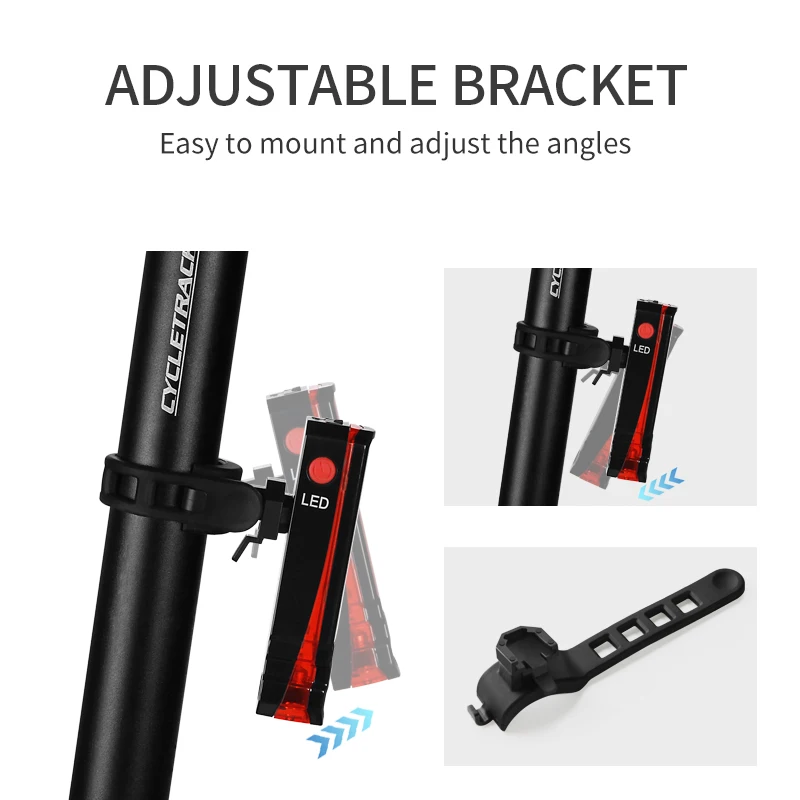 Billige Falten Laser Fahrrad Licht Vorne Hinten Sicherheit Warnung Fahrrad Licht USB Aufladbare Fahrrad Schwanz Hinten Licht Wasserdicht Radfahren Lampe