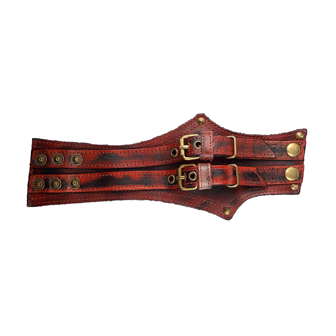 Мужской браслет с пряжкой BONISKISS регулируемый из натуральной кожи и сплава Прямая