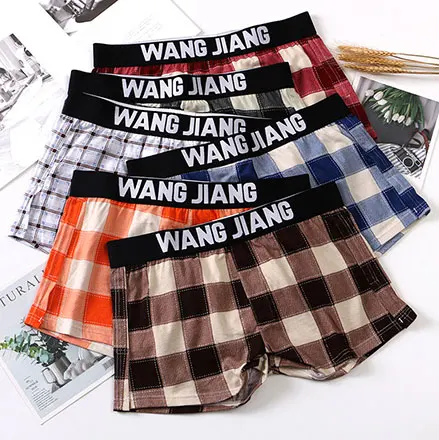 WJ New Cotton Loose Men Pants Comfortable Summer Shorts Hombre Casual Fitness Breathable Plaid&Printed Short Pants Men