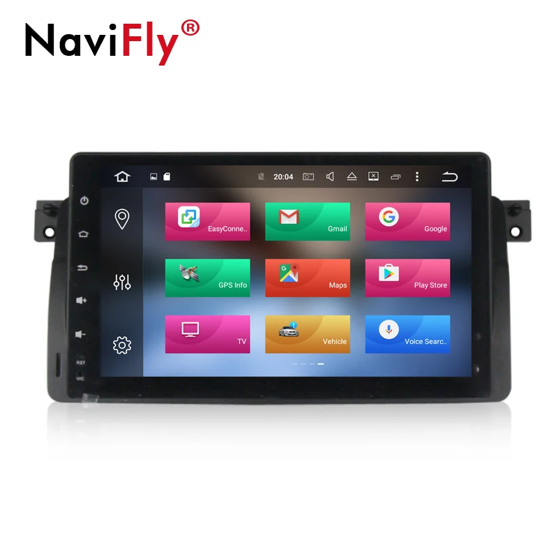 Perfect NaviFly 9" 4G RAM Android 8.0 car dvd radio gps navigation for BMW E46 M3 car stereo head unit 32G ROM with canbus WIFI BT RDS 3