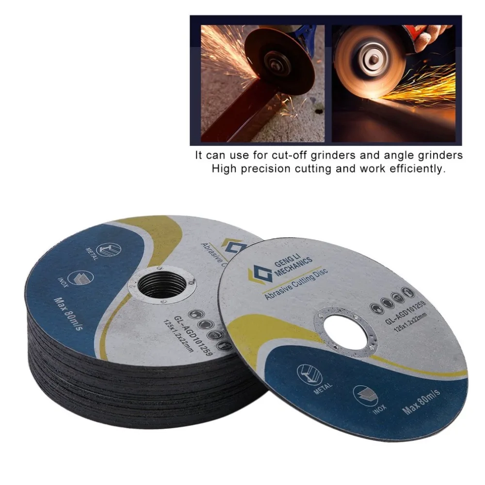 

100Pcs/set 125x1.2x22mm Flexible Cutting Discs DIY Grinding Cut Off Wheel Cutting Blade For Stainless Steel Metal Steel 2018 NEW