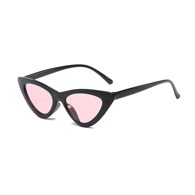 IGUETTA, маленькие солнцезащитные очки "кошачий глаз", женские, Ретро стиль, черные, белые, кошачий глаз, солнцезащитные очки, модные, винтажные, брендовые, дизайнерские, солнцезащитные очки - Цвет линз: BLACK RED