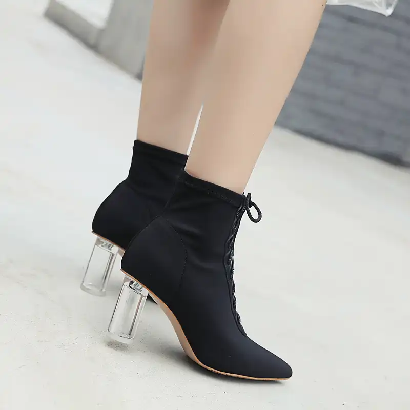 ankle boots with socks and dress