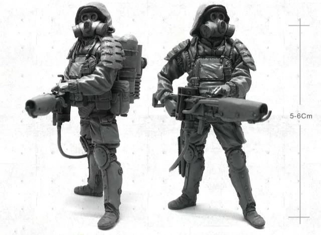 

Resin Figure Kit 1/35 Destroyer with Gun Unpainted Resin Figure