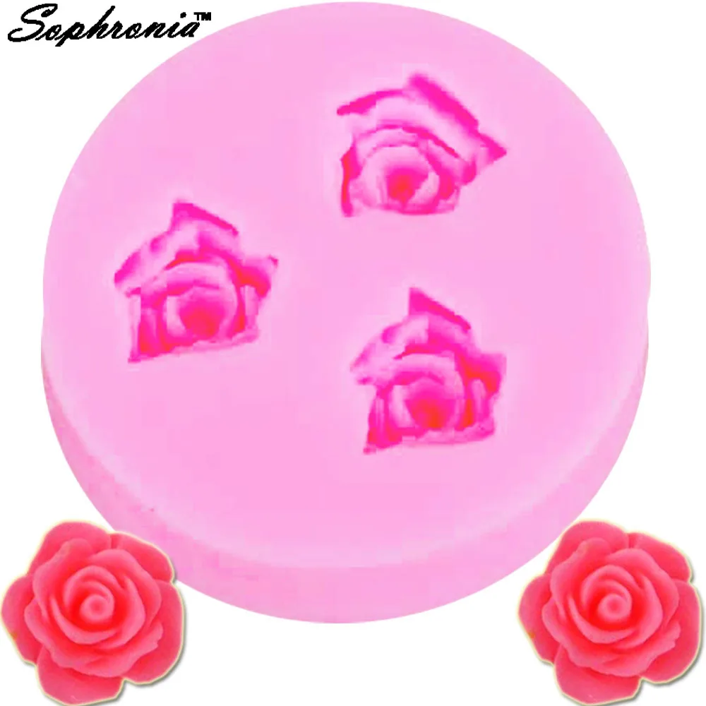 Sophronia M516 Мини Роза 1 шт УФ Смола ювелирные изделия силиконовые формы Expoxy Подвески