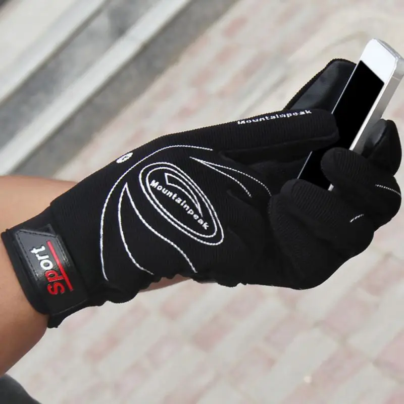 

1 Pair Bike Finger Bicycle Full Long Cycling Glove Touch Bike Gloves Women MTB Screen Shockproof Men Soft