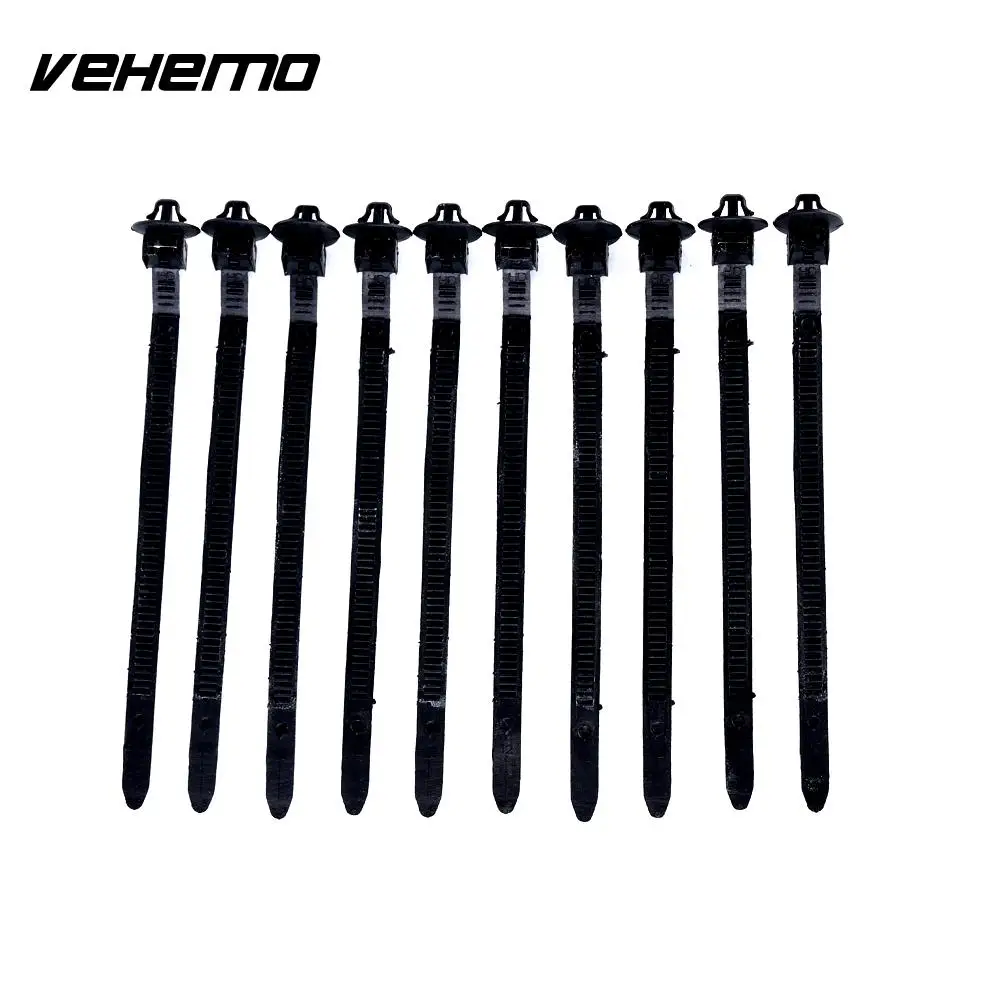 VEHEMO 30 шт. автомобильный ремень для обвязки фиксатор галстук крепление штекер самоблокирующийся Универсальный кабельные стяжки регулируемые авто аксессуары