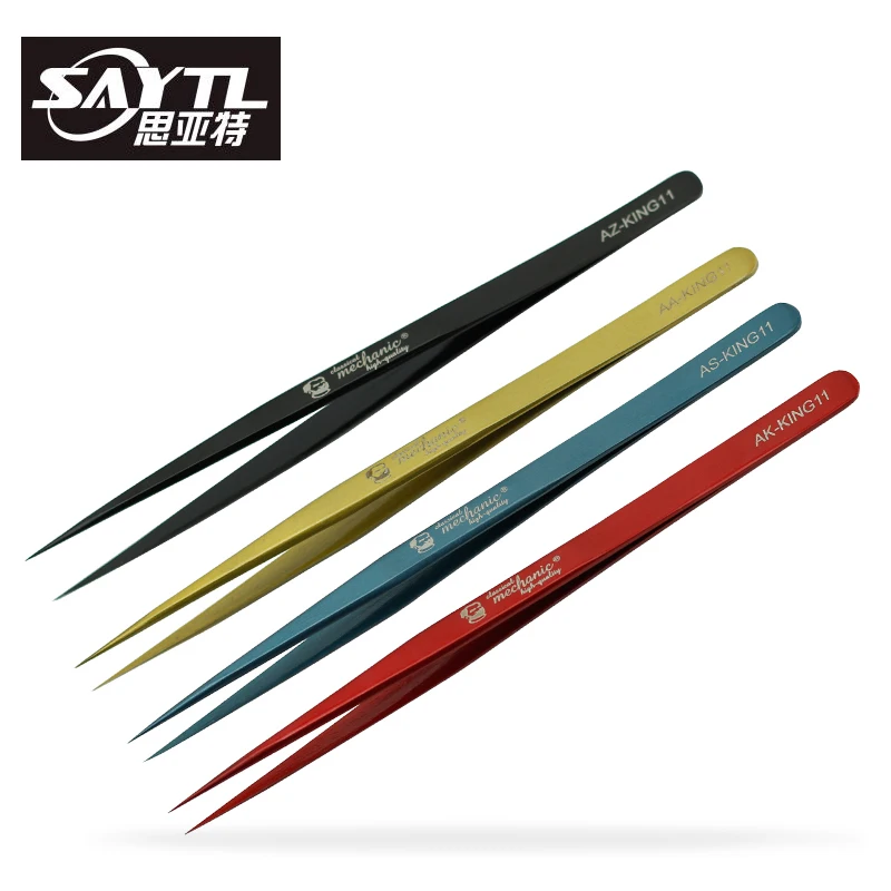 

SAYTL Industrial High henacity Colorful Tweezer Clamp for PCB Motherboard IC Repair Tool hot sale