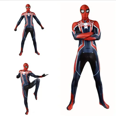 PS4 скоростной костюм Человека паука спандекс зентай игры Spidey Косплей Хэллоуин