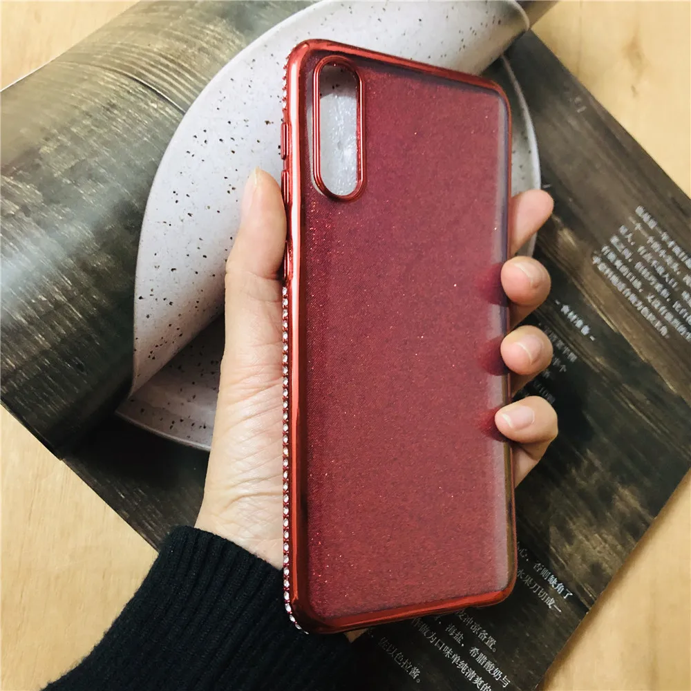 Чехол для Samsung Galaxy A70 A50 A30 A10 A6 A8 Plus A7 2018 блестящие мягкие силиконовые чехлы с