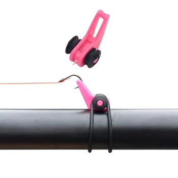 

Fishing Hook Secure Keeper 5 Sets/lot Cart Shape Fishing Rod Hook Hanger Holder Accessories with 2 Rubber Rings Dropshipping