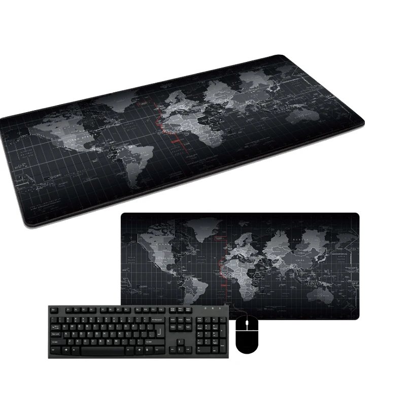  PINKTORTOISE Large Gaming Mouse Pad world map Locking Edge Keyboard Mouse Mat Gaming Grande Desk Mo