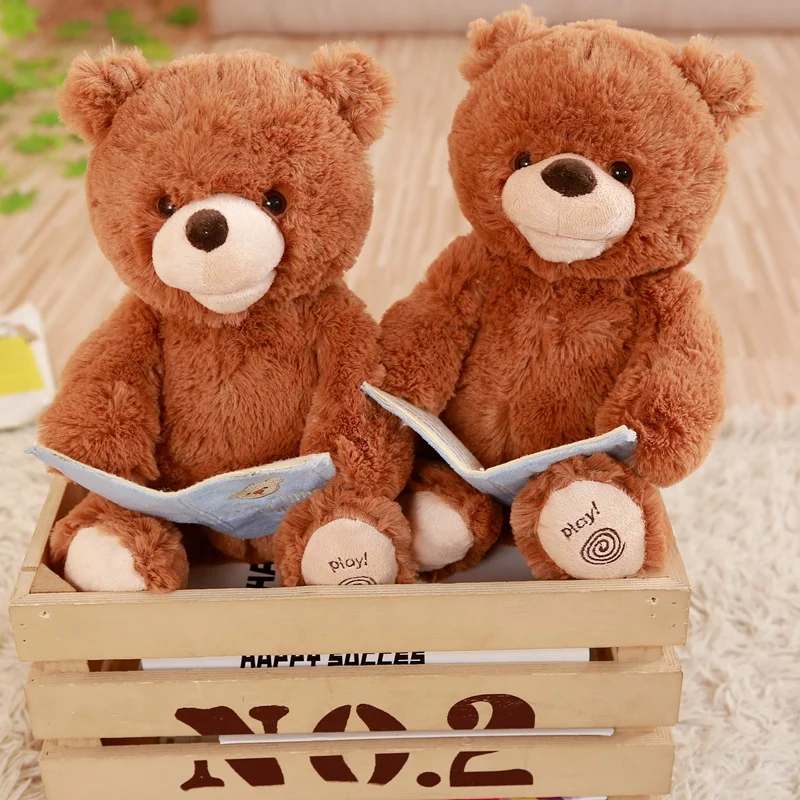 1 шт. 30 см Peek a boo Story time cubs Bear милые мягкие наполнения электрические игрушки плюшевые мишки образовательная Интерактивная Детская подарок на