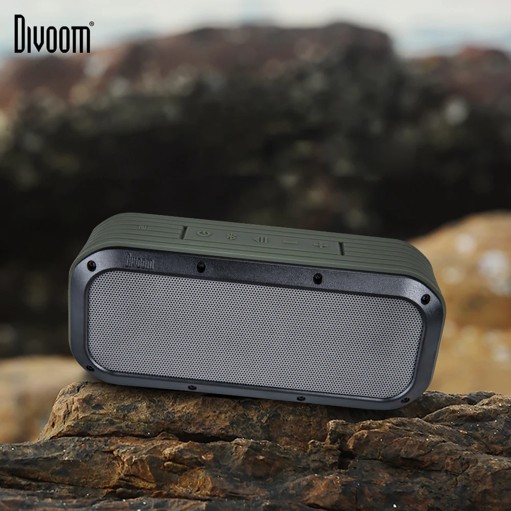 Divoom Voombox-Открытый водонепроницаемый беспроводной Bluetooth колонки выход в 15 Вт 12 часов воспроизведения 3,5 мм аудио USB подключение