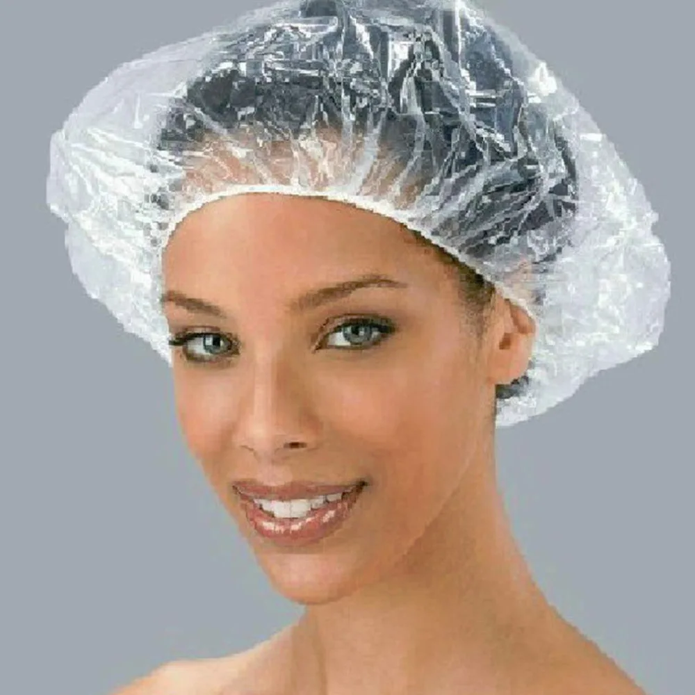 20 pcs/pack Disposable Hat Hotel One Off Elastic Shower Bathing Cap