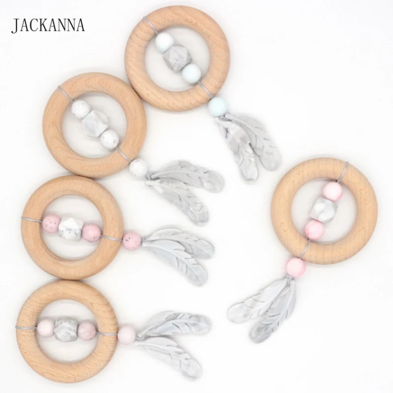 5pcs Dreamcatcher Baby Teething Bracelet Dream Catcher Silicone Teether
