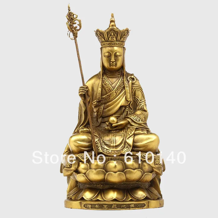 Медная Статуя bodhisattva ksitigarbha статуэтка Будды из латуни украшение в виде | Дом и сад