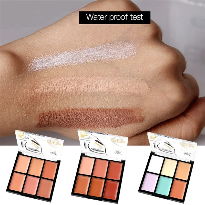 Natural Professional Concealer Palettes 6 Colors makeup Foundation Facial Face Cream Cosmetic contour palette concealer palette