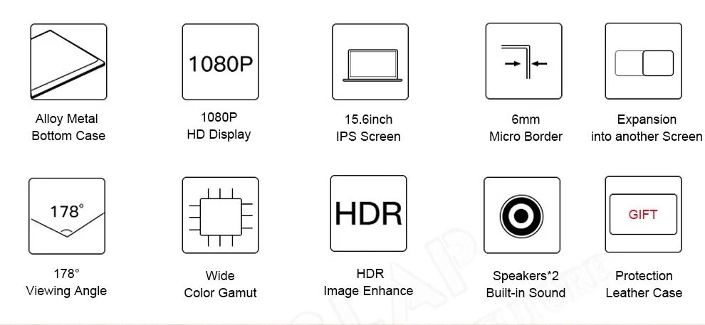 15,6 дюймов Тип c мини HDMI ЖК-монитор ips портативный игровой экран монитор