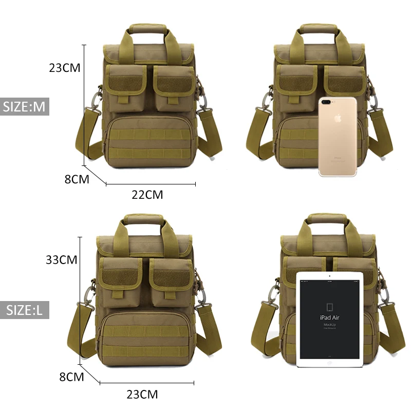 Men Military Tactical Bag Molle Messenger Shoulder Bags Waterproof Male Camouflage Single Belt Sack Handbags Outdoor XA746WA