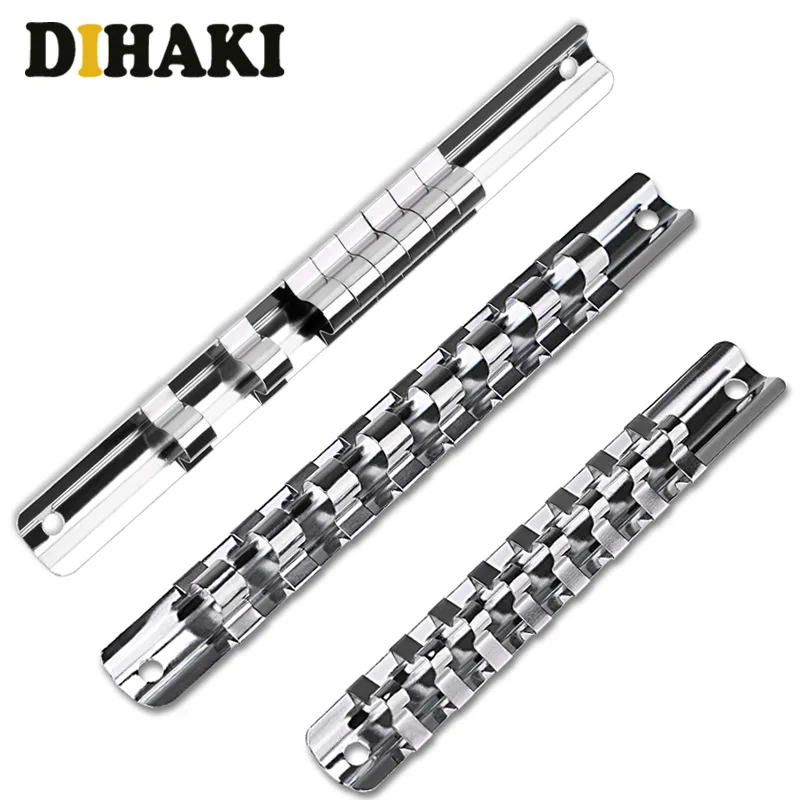 Держатель для хранения гнезд 1/4 &quot3/8&quot 1/2 &quotс 8 зажимами на рельсах магазин