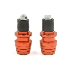 Uxcell 2 шт. алюминий сплав 6 мм нитки диаметр мотоцикл руль управления для мотоциклов сцепление конец кепки оранжевый