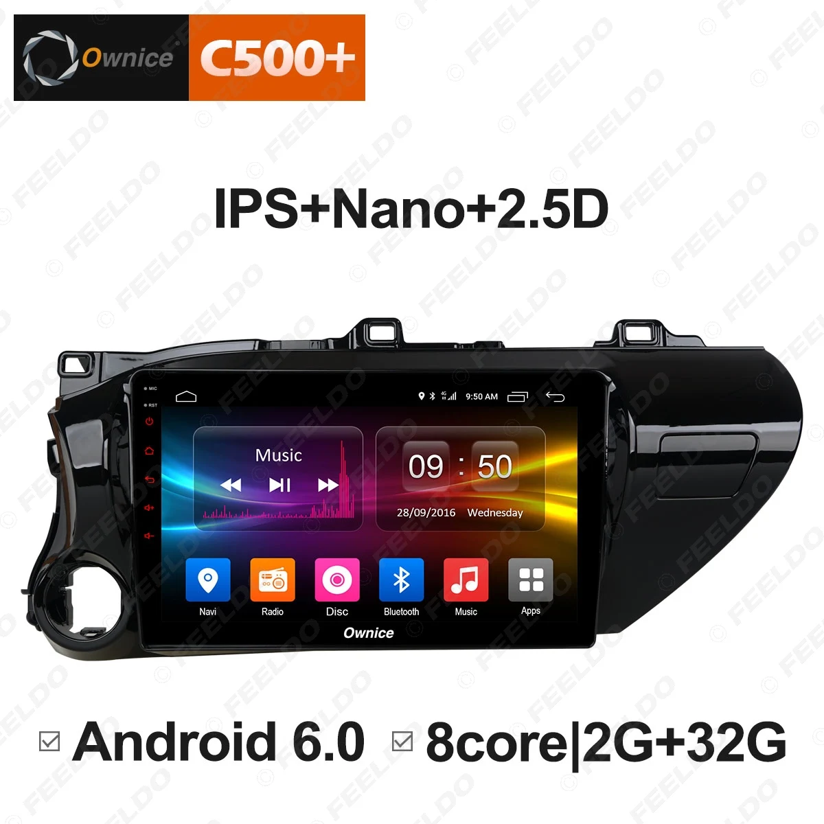 Flash Deal LEEWA 10.1" Android 8.1 8-Core/DDR3 2G/32G/Support 4G LTE Car Media Player With GPS/FM/AM RDS For Toyota Hilux 2016 - 2018 3