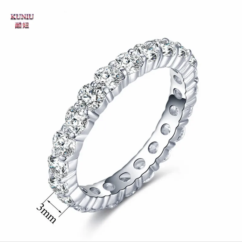 

KUNIU Women Ring Size 6/7/8/9/10 Ring Round Simulated Wedding Valentines Gift Jewelry For Women Girl