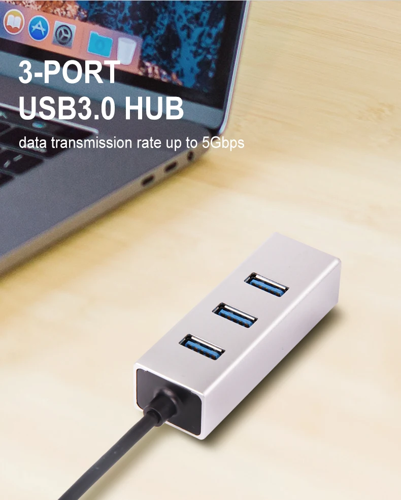 Ofccom USB 3,0 Hub Ethernet сетевой адаптер 3 Порты USB 3,0 концентратор для RJ45 Lan 10/100/1000 м сетевая карта для Macbook оконные рамы