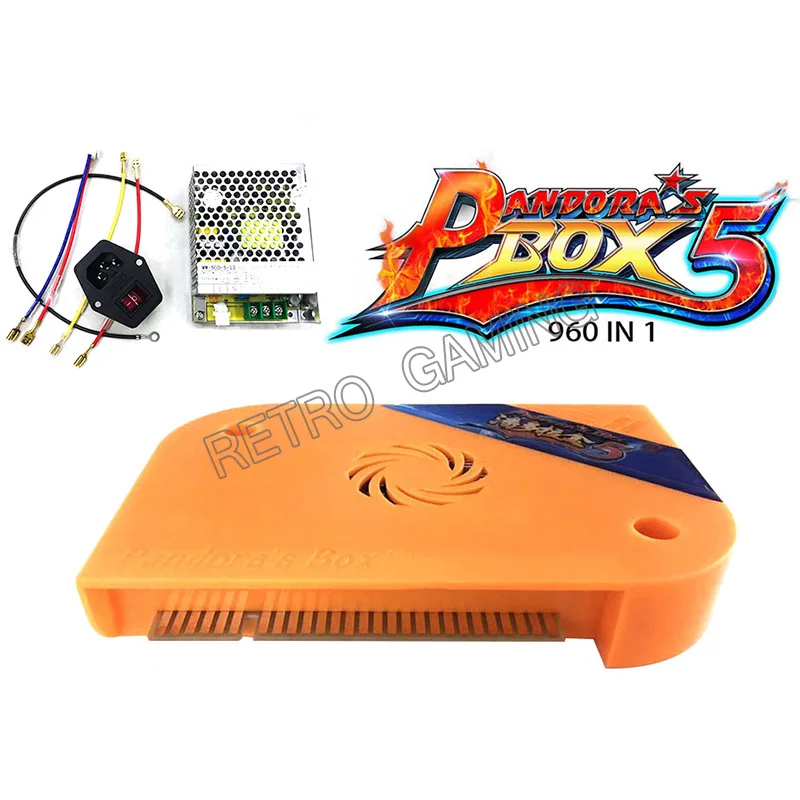 Pandora's Box 5 HDMI 960 в 1 Jamma мульти аркадная доска Pandora 4S HD 815 в 1 для игровых автоматов - Цвет: 960 in 1 with PSU