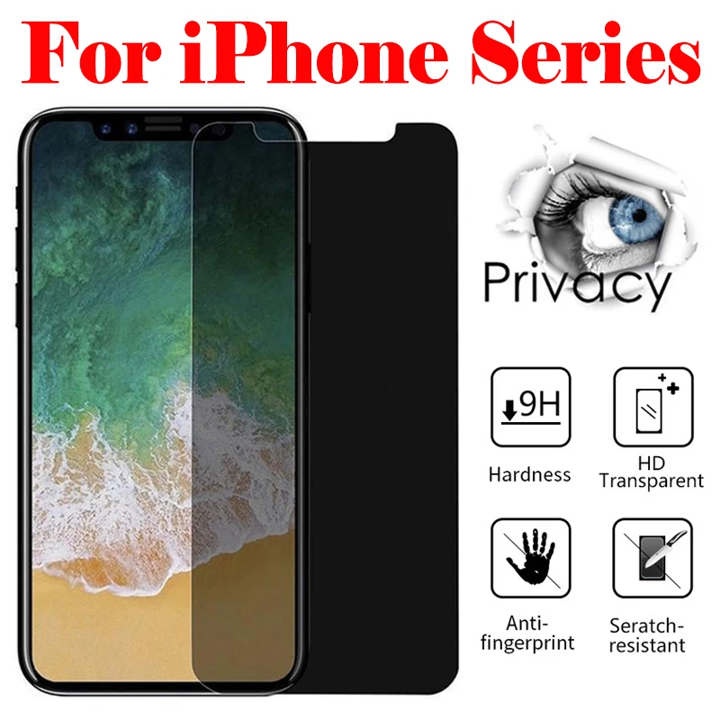 

Anti Peep Protective Glass For iPhone XS Max XR X R S 10 6 7 8 Plus Privacy Screen Protector On Ip ix XSMax SX RX Tempered Glas