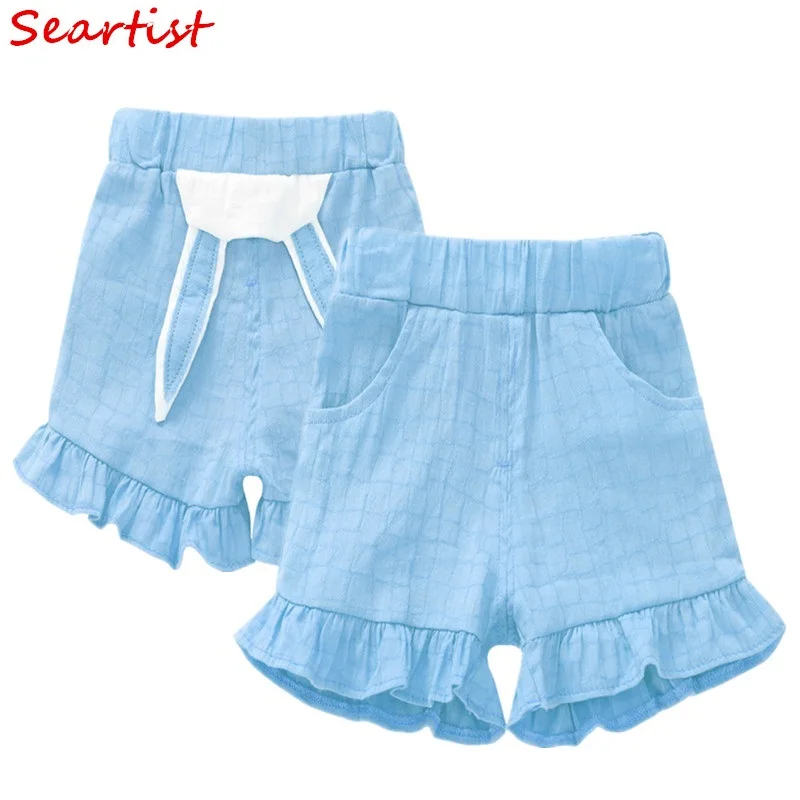 

Seartist Baby Girls Summer Shorts Girls Cotton Short Pants Baby Girls Rabbit Ears Shorts Baby Girl Clothes Solid Color 2019 32