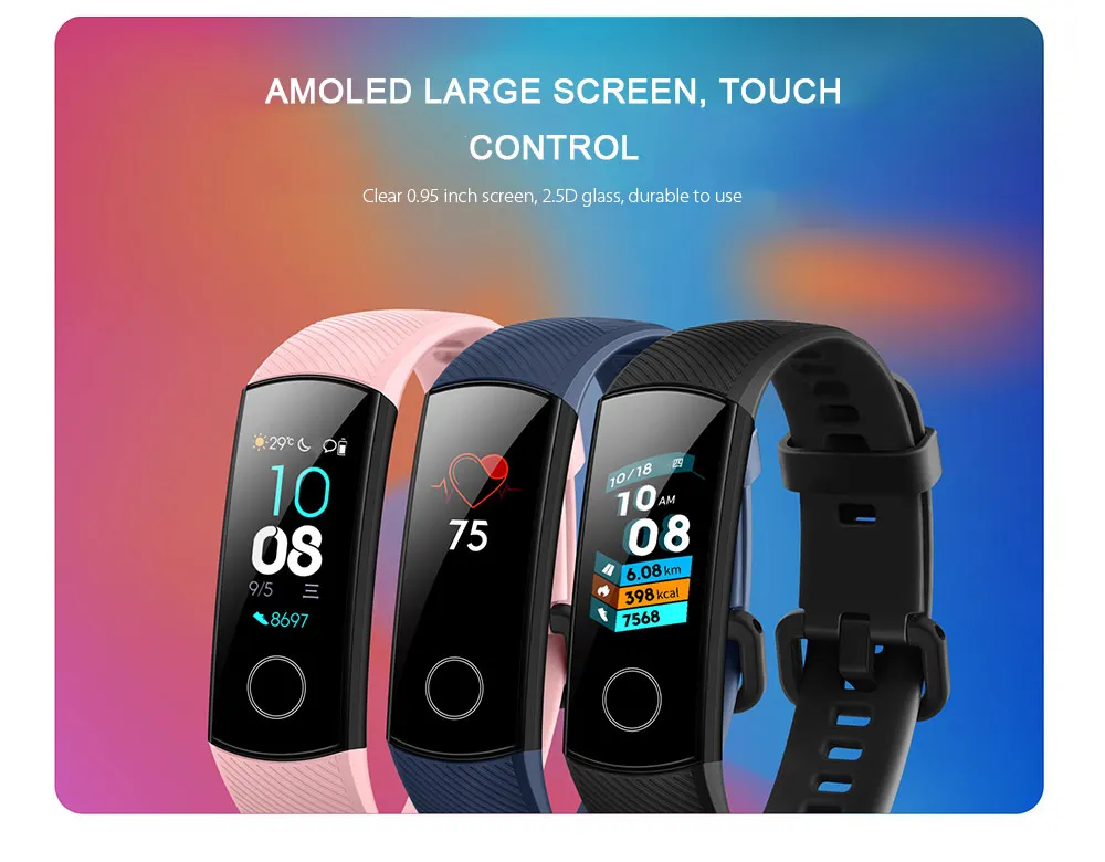 Huawei Honor Band 4 фитнес-браслет, умный Браслет, водонепроницаемый, для плавания, осанки, обнаружения пульса, сна, оснастки, фитнес-трекер, Reloj