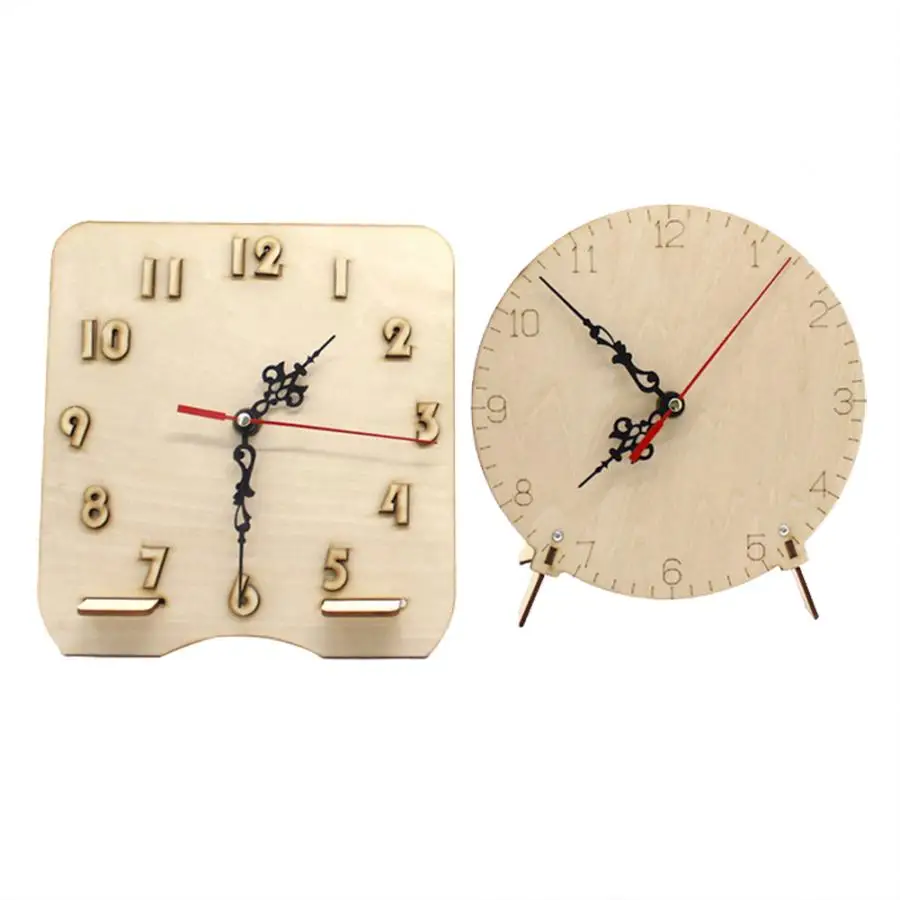 

DIY Handmade Wooden Clock Children Assembled Educational Toy Gift Wooden Clock Assembly Kit