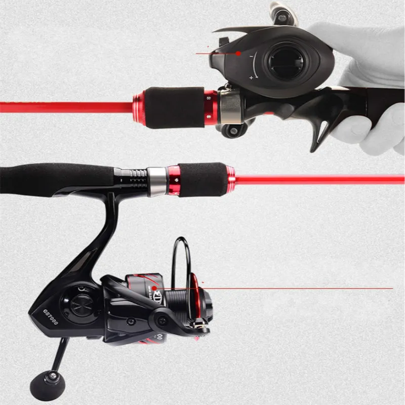  2.1m 1.8m M Power Hard Casting Rod Baitcast Reel Set Spinning Pole With Spining Wheel Telescopic Fi