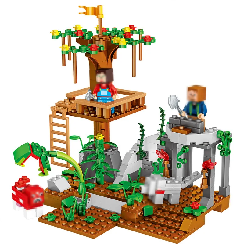 

Minecraft Assembly Legoings Building Blocks Figures 242Pcs My World DIY Garden Bricks Gifts Toys For Children