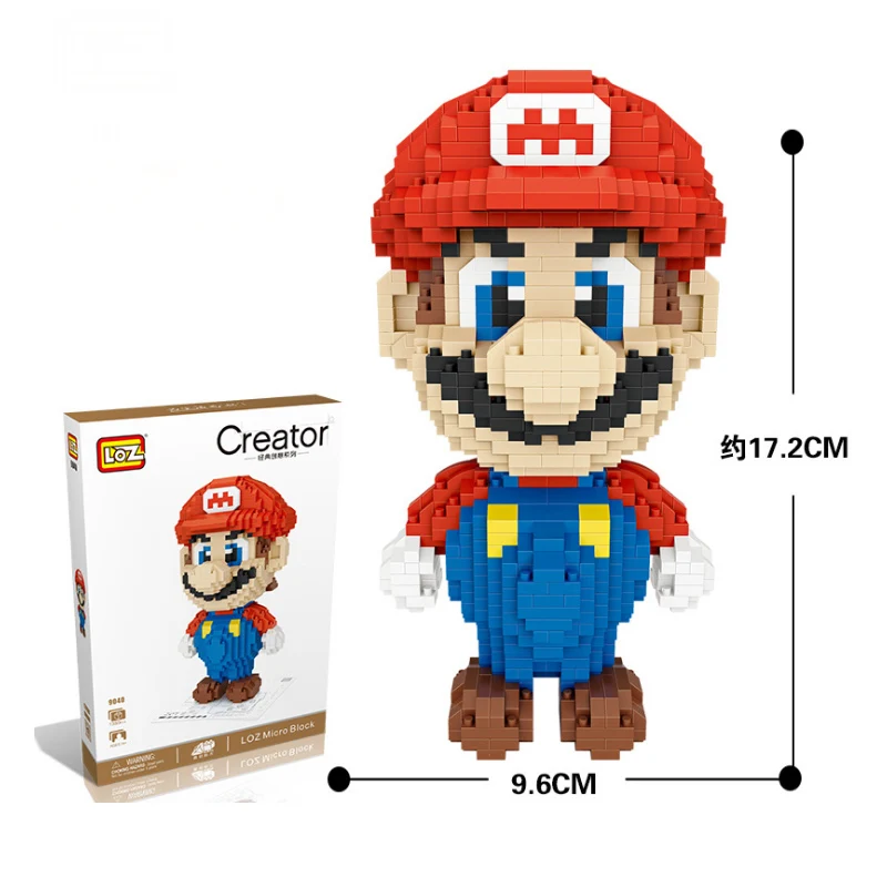 

1pc Small Particle Diy Cartoon Mario Bro Action Movie Dolls Diamond Bricks Learning Models Building Blocks Toys For Children