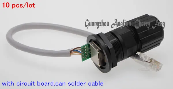 M25 RJ45 PCB IP67 водонепроницаемый разъем Печатная плата 25 см сетевой кабель Ethernet