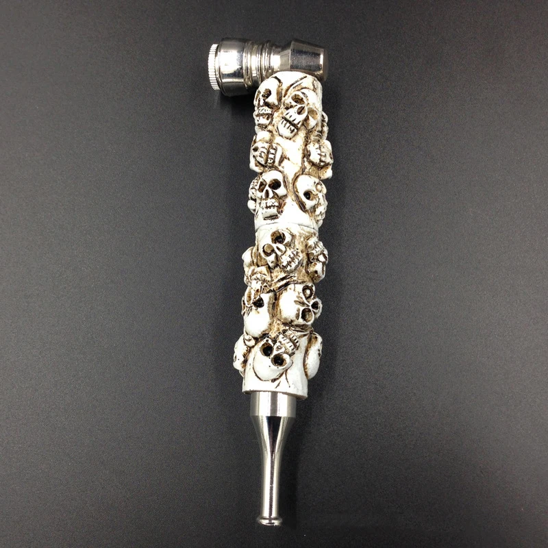 1pc white skull shape grinder portable smoking pipes Magic Novelty Gift