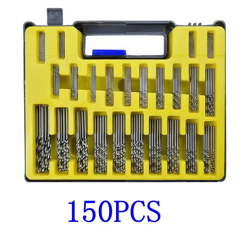 Buy 150PCS 0.4 3.2mm Drill Bit Set Small Precision with Carry Case Plastic Box