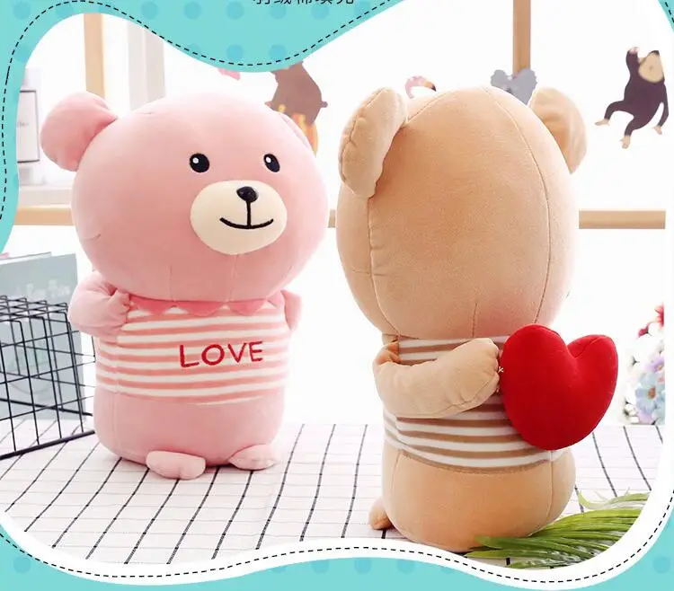 Пара медвежьи объятия сердце плюшевые игрушки чучело милые плюшевые игрушки куклы детей подарок на день рождения