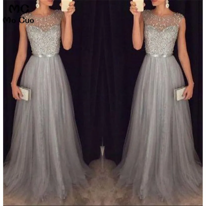 A-line Beaded Long Prom Dress Custom Made Formal Dress Fashion Winter Dance Dress 3